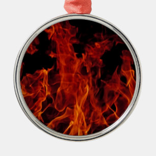 Ornamento De Metal Fogo