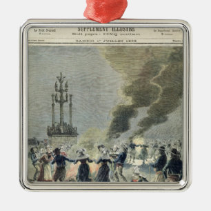 Ornamento De Metal Fogueiras iluminadas para comemorar dentro o