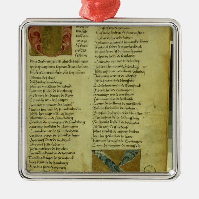 Ornamento De Metal Folha da matrícula de Martin Luther (Frente)