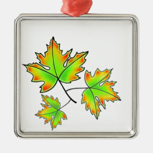 Ornamento De Metal Folha de Maple