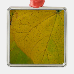 Ornamento De Metal Folhas Amarelas de Redbud Fotografia da Natureza n