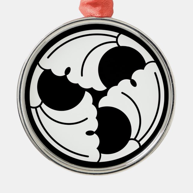 Ornamento De Metal Folhas de ginkgo trissecadas (Frente)