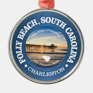 Ornamento De Metal Folly Beach (C)