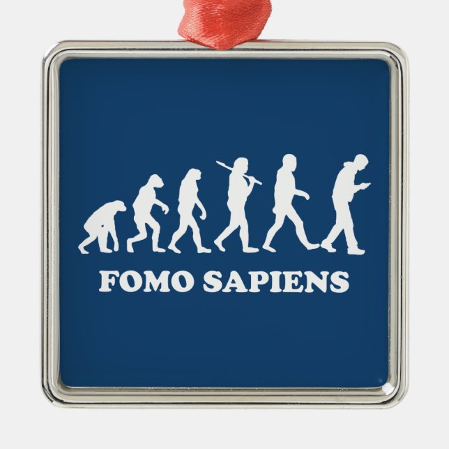Ornamento De Metal Fomo Sapiens (Frente)