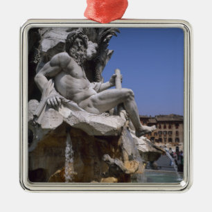 Ornamento De Metal Fontana dei Quattro Fiumi, Piazza Navona, Roma,