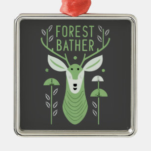 Ornamento De Metal Forest Bather Deer