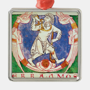 Ornamento De Metal Forme de duas criaturas voadas com entrelaçado