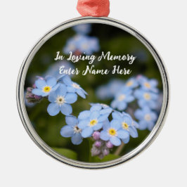 Ornamento De Metal Forme personalizável - não- me- enlaces