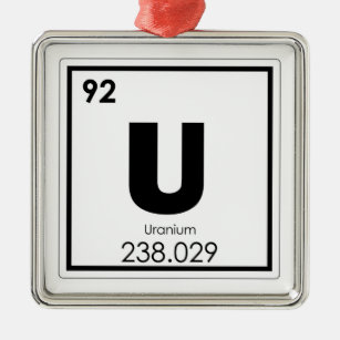 Ornamento De Metal Fórmula de urânio da química do símbolo do