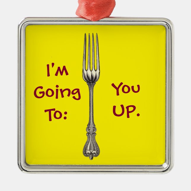 Ornamento De Metal Forquilha (Frente)