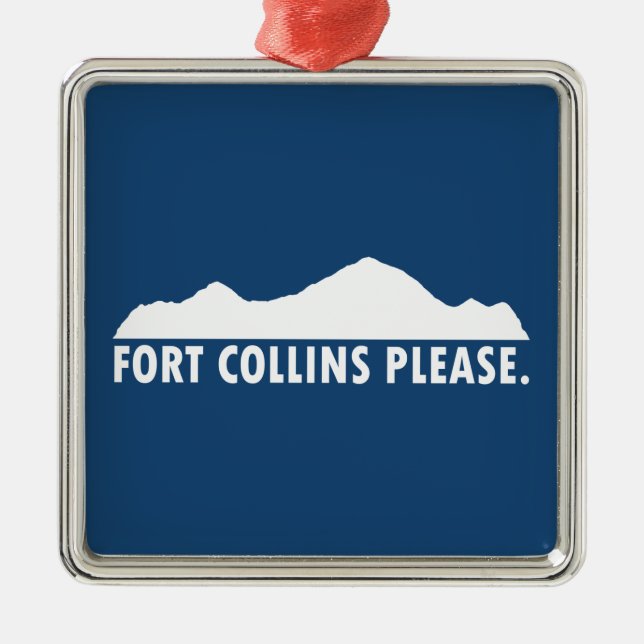 Ornamento De Metal Fort Collins Colorado, por favor (Frente)