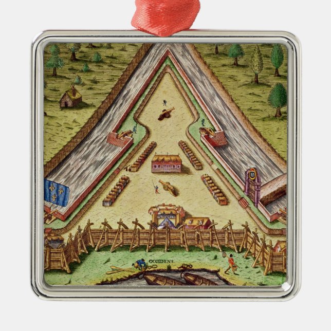 Ornamento De Metal Forte Caroline, 'de Narratio Brevis (Frente)