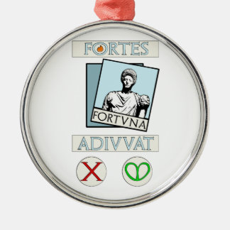 Ornamento De Metal Fortes Fortuna Adiuvat