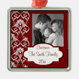 Ornamento De Metal Foto customizável elegante
