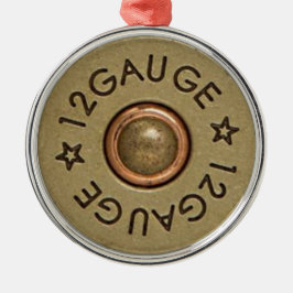 Ornamento De Metal Foto de 12 Gage Shotgun Shell