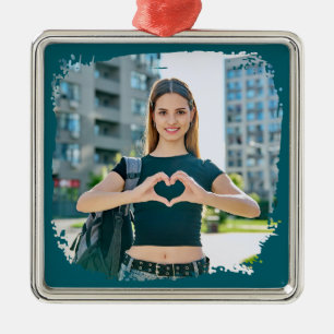 Ornamento De Metal Foto de Borda Grunge Moderna