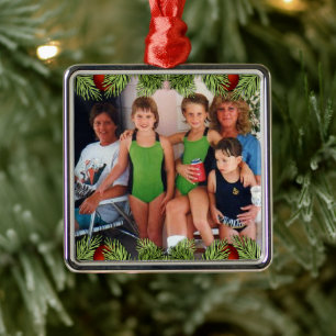 Ornamento De Metal Foto de Família Natalina Lembrança