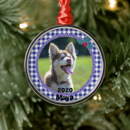 Ornamento De Metal Foto de Natal personalizada para cachorros-quitinh