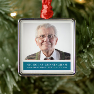 Ornamento De Metal Foto do bloco de cores moderno do memorial funeral