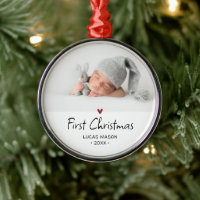 Foto do Primeiro Natal do Bebê Moderno