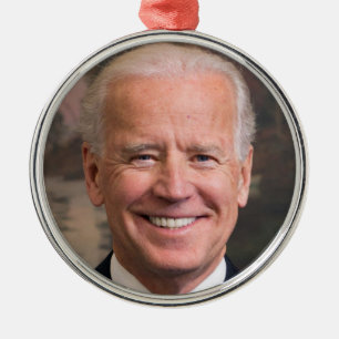 Ornamento De Metal Foto do retrato de Joe Biden