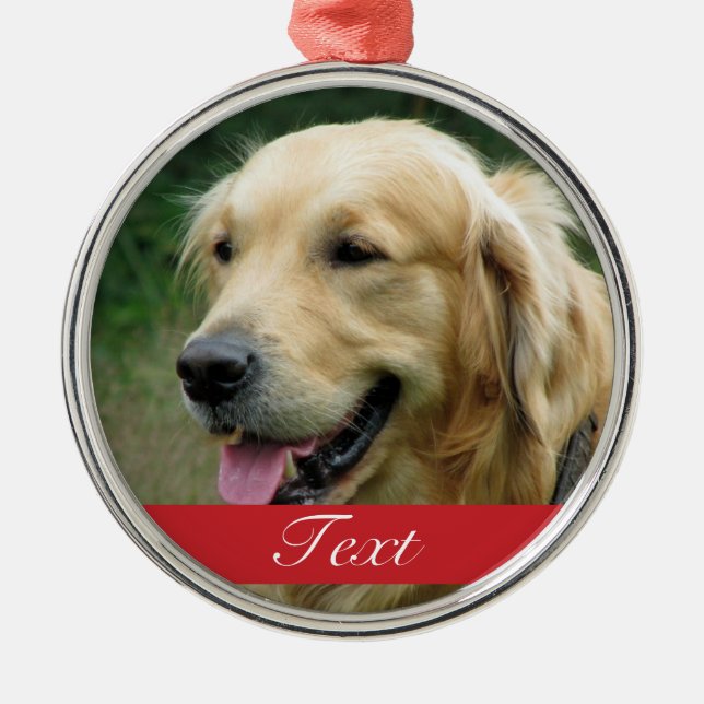 Ornamento De Metal Foto feita sob encomenda do animal de estimação do (Frente)
