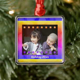 Ornamento De Metal Foto Negativa do Filme com Manutenção de Texto Per