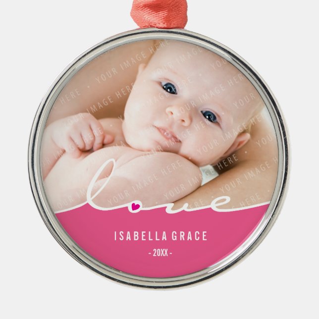 Ornamento De Metal FOTO ORNAMENTO: amor divide 1 (Frente)