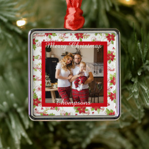 Ornamento De Metal Foto personalizada