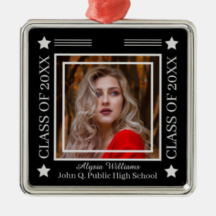 Ornamento De Metal Foto preta   Classe de Cinzas de graduação de 20