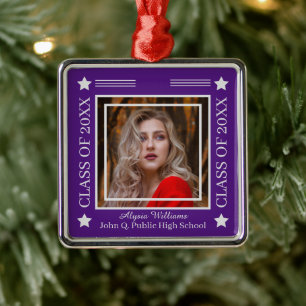 Ornamento De Metal Foto Roxo  Classe III de licenciatura 2020
