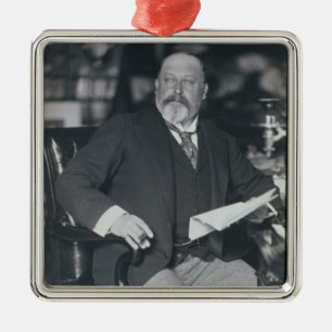 Ornamento De Metal Fotografia do retrato de Edward VII (1841-1910)