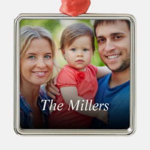 Ornamento De Metal Fotografia Personalizada Crie a sua