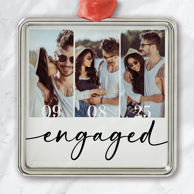 Ornamento De Metal Fotos de Casamento para sempre (Criador carregado)