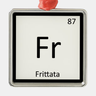 Ornamento De Metal Fr - Química de Frittata Símbolo da Tabela Periódi