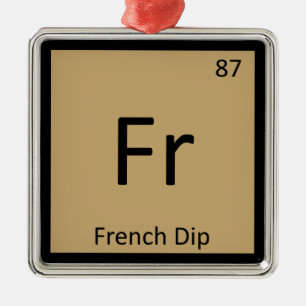 Ornamento De Metal Fr - Química do Mergulho Francês Símbolo da Tabela