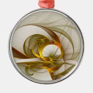 Ornamento De Metal Fractal de cores metálicas do Precioso moderno