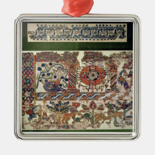 Ornamento De Metal Fragmento da matéria têxtil que descreve Jonah e a