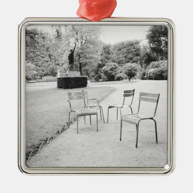 Ornamento De Metal FRANÇA, Paris: Estátua dos Jardins do Luxemburgo (Frente)