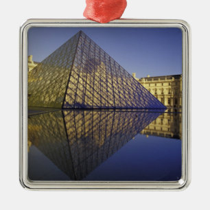Ornamento De Metal FRANÇA, Paris Reflexo, Pirâmide. O Louvre