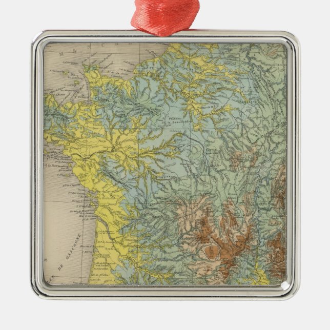 Ornamento De Metal France hipsométrico (Frente)