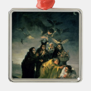 Ornamento De Metal Francisco Jose de Goya y Lucientes   as bruxas
