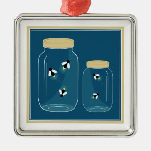 Ornamento De Metal Frasco de pedreiro dos vaga-lume