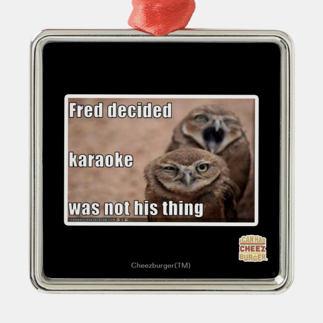 Ornamento De Metal Fred decidiu (Frente)