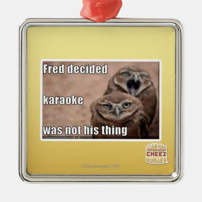 Ornamento De Metal Fred decidiu (Frente)