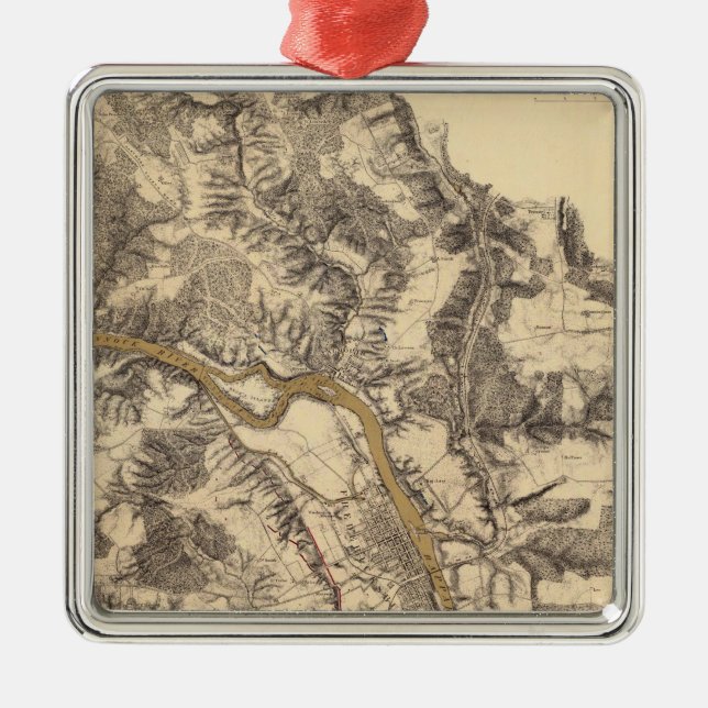 Ornamento De Metal Fredericksburg, Virgínia (Frente)