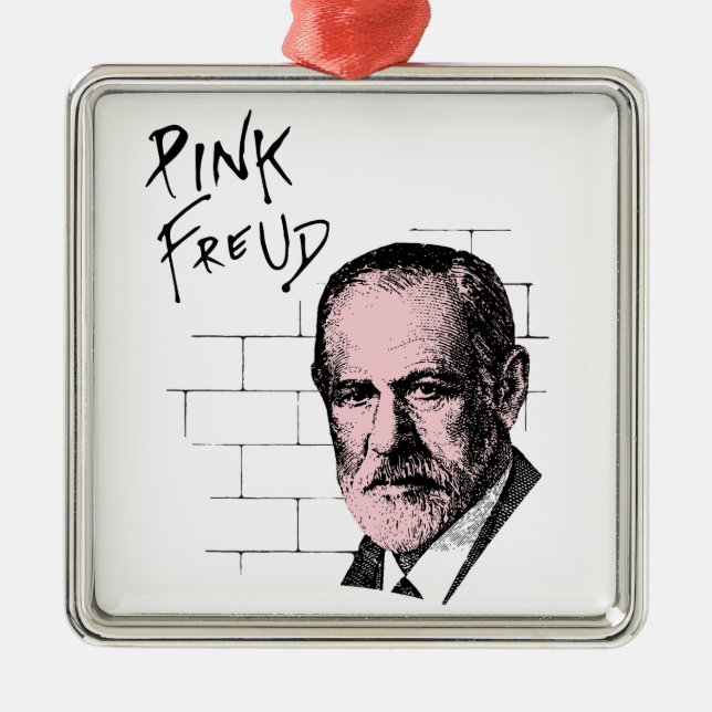Ornamento De Metal Freud cor-de-rosa Sigmund Freud (Frente)
