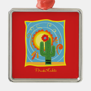 Ornamento De Metal Frida Kahlo Cactus Graphic