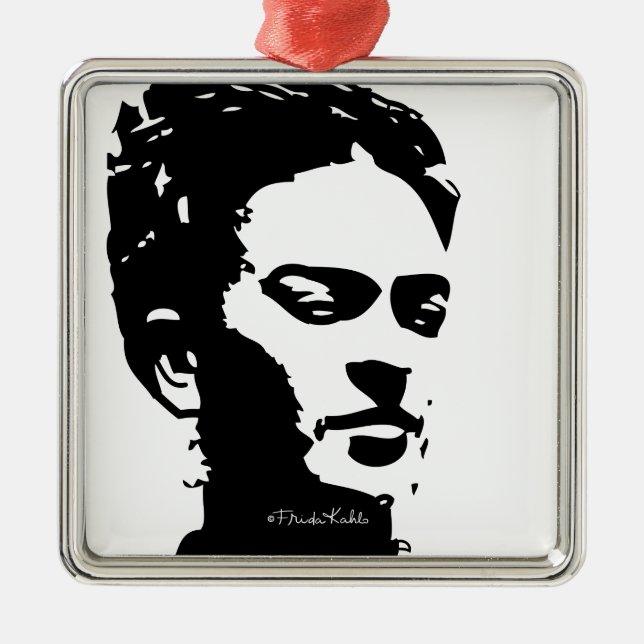 Ornamento De Metal Frida Shadow Retrait (Frente)