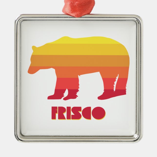 Ornamento De Metal Frisco Colorado Rainbow Bear (Frente)